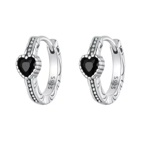 PANDORA Style Heart of Night Earrings - SCE1800 PANDORA Style Heart of Night Earrings - SCE1800