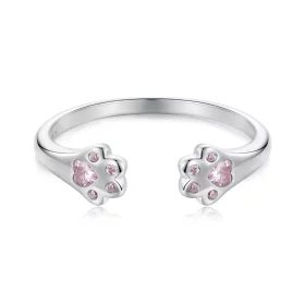 PANDORA风格可爱爪形开口戒指 - SCR1050-E PANDORA风格可爱爪形开口戒指 - SCR1050-E