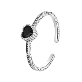 PANDORA Style Heart of Darkness Opening Open Ring - SCR1074-E PANDORA Style Heart of Darkness Opening Open Ring - SCR1074-E