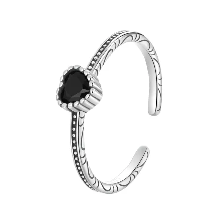 PANDORA Style Heart of Darkness Opening Open Ring - SCR1074-E