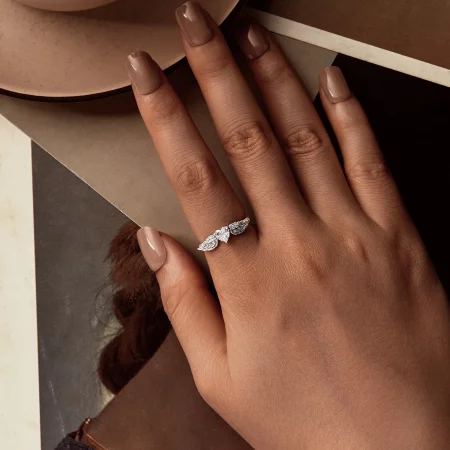 PANDORA风格心形翅膀戒指 - SCR874