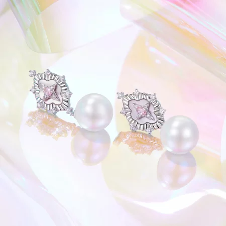 PANDORA Style Starlight Pink Earrings - YIE246