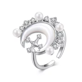 PANDORA Style Crescent Moon Open Ring - YIR243-E PANDORA Style Crescent Moon Open Ring - YIR243-E