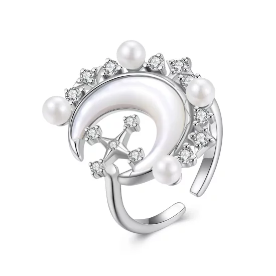 PANDORA Style Crescent Moon Open Ring - YIR243-E