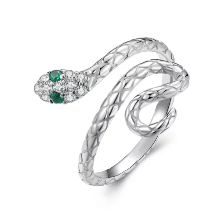 PANDORA Style Entwined Snake Open Ring - YIR246-E