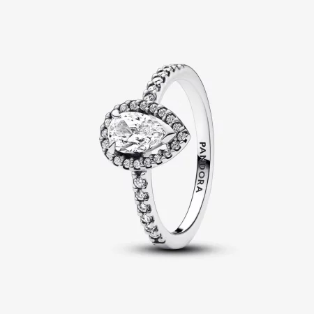 Pandora Sparkling Pear Halo Ring - 192835C01