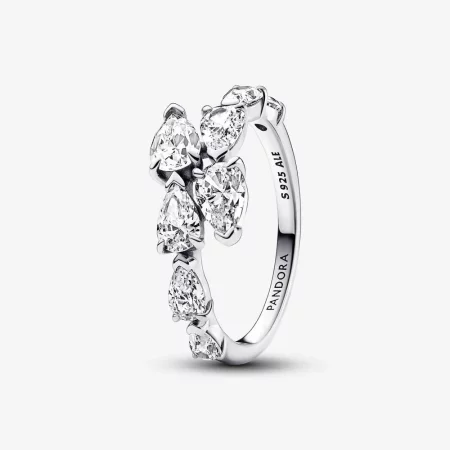 Pandora Sparkling Overlapping Band Ring - 193004C01