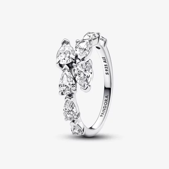 Pandora Sparkling Overlapping Band Ring - 193004C01