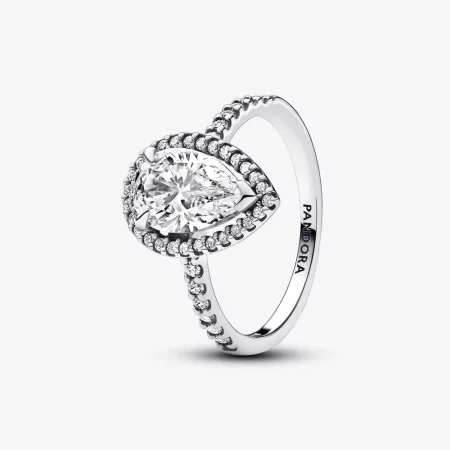 Pandora Sparkling Pear Halo Ring - 193012C01