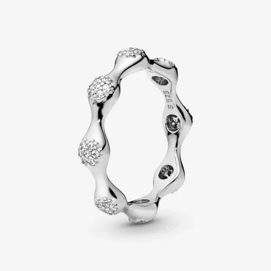 Pandora Pavé Modern LovePods 戒指 - 最终销售 - 197295CZ