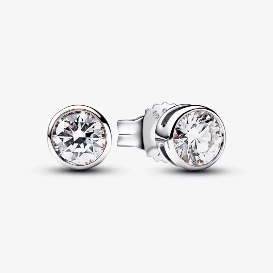 Pandora Era 实验室培育钻石包边耳钉 0.50克拉总重 纯银 - 292864C01