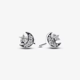 Pandora Sparkling Moon & Star Stud Earrings - 292990C01 Pandora Sparkling Moon & Star Stud Earrings - 292990C01