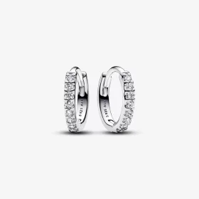 Pandora Sparkling Huggie Hoop Earrings - 293015C01
