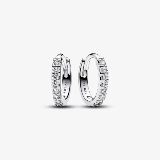 Pandora Sparkling Huggie Hoop Earrings - 293015C01
