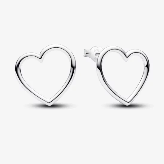 Pandora Front-facing Heart Stud Earrings - 293077C00