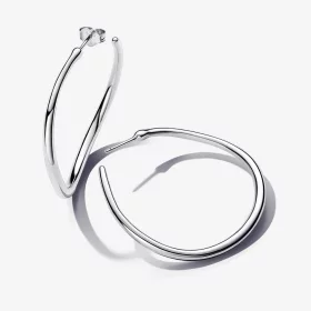 Pandora Organically Shaped 42 mm Open Hoop Earrings - 293299C00 Pandora Organically Shaped 42 mm Open Hoop Earrings - 293299C00