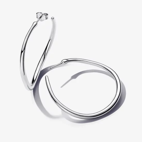 Pandora Organically Shaped 42 mm Open Hoop Earrings - 293299C00
