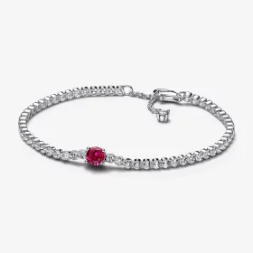 Pandora Red Sparkling Round Pavé Tennis Bracelet - 592403C01