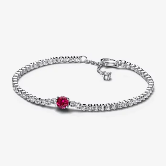 Pandora Red Sparkling Round Pavé Tennis Bracelet - 592403C01