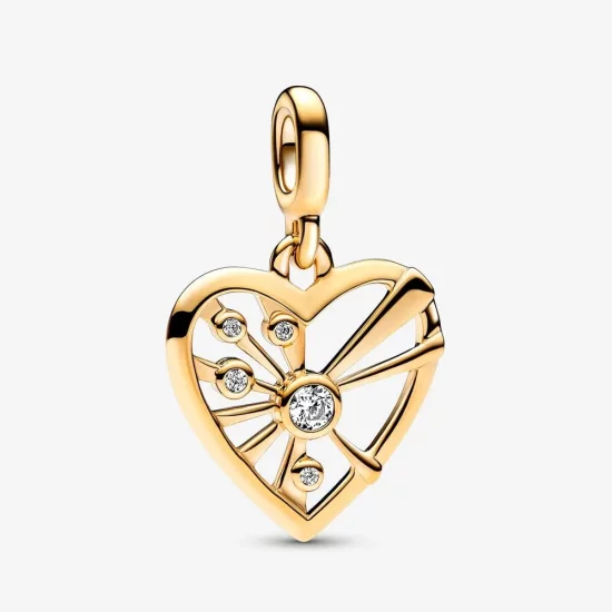 Pandora Heart & Rays Medallion Dangle Charm - 762691C01