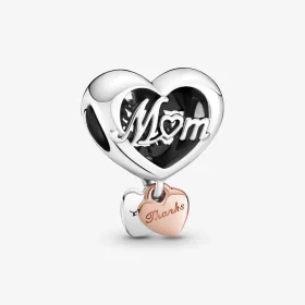 Pandora Thank You Mum Heart Charm - 789372C00 Pandora Thank You Mum Heart Charm - 789372C00