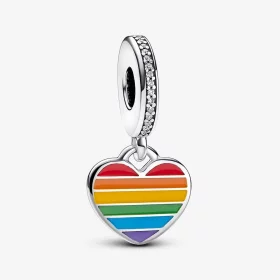 Pandora Pride Rainbow Heart Dangle Charm - 792017CZ_E029 Pandora Pride Rainbow Heart Dangle Charm - 792017CZ_E029