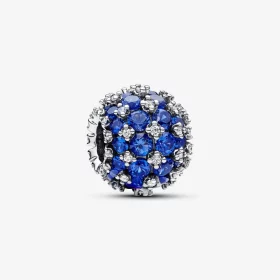 Pandora Sparkling Pavé Round Blue Charm - 792630C02