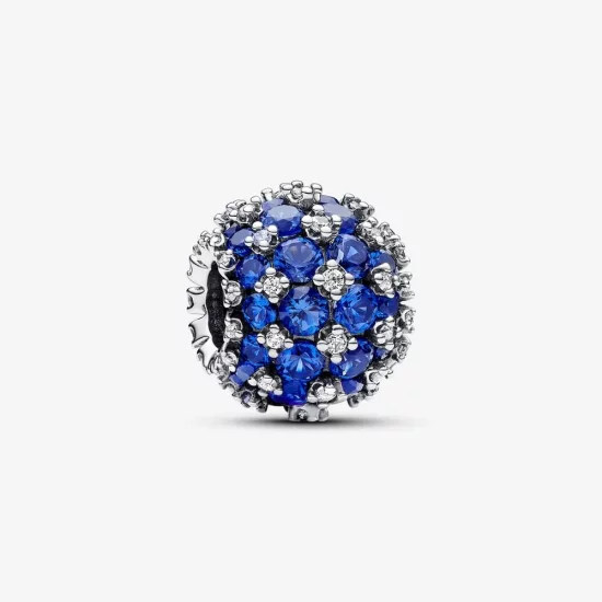 Pandora Sparkling Pavé Round Blue Charm - 792630C02
