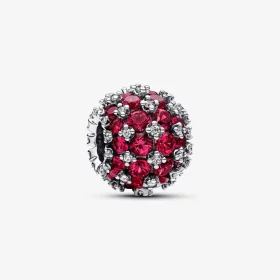 Pandora Sparkling Pavé Round Pink Charm - 792630C03