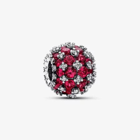 Pandora Sparkling Pavé Round Pink Charm - 792630C03