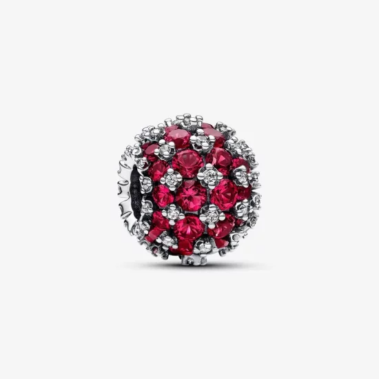 Pandora Sparkling Pavé Round Pink Charm - 792630C03