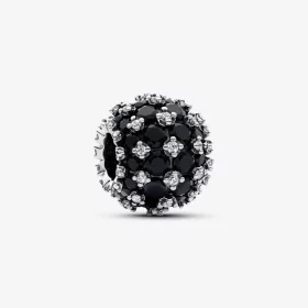 Pandora Sparkling Pavé Round Black Charm - 792630C04