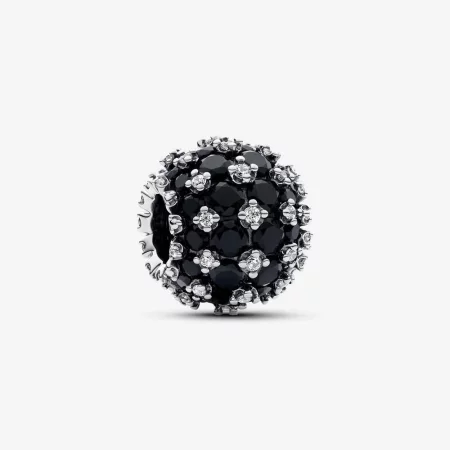 Pandora Sparkling Pavé Round Black Charm - 792630C04