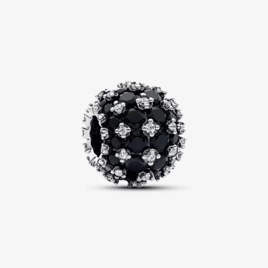 Pandora Sparkling Pavé Round Black Charm - 792630C04