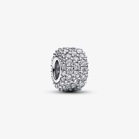 Pandora Sparkling Pavé Triple-row Charm - 792820C01