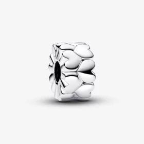 Pandora Heart Pattern Clip Charm - 792828C00 Pandora Heart Pattern Clip Charm - 792828C00