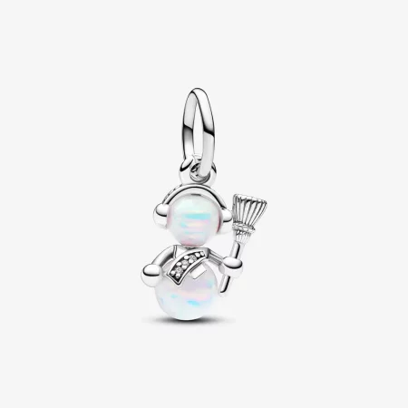 Pandora Opalescent Snowman Dangle Charm - 792981C01