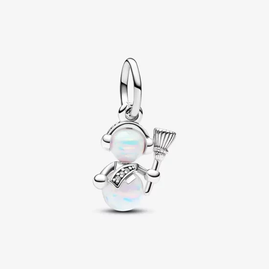 Pandora Opalescent Snowman Dangle Charm - 792981C01