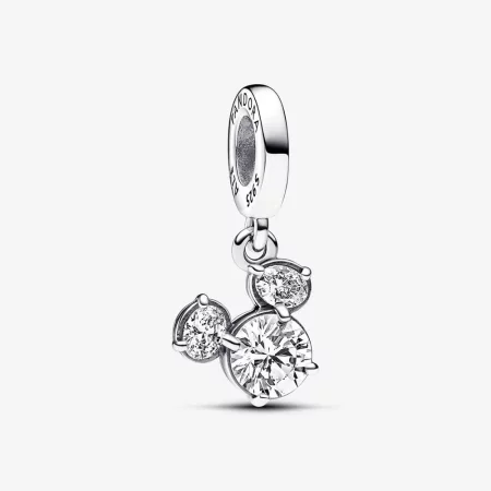 Pandora Disney Mickey Mouse Sparkling Head Silhouette Dangle Charm - 793031C01