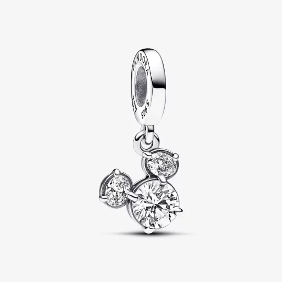 Pandora Disney Mickey Mouse Sparkling Head Silhouette Dangle Charm - 793031C01