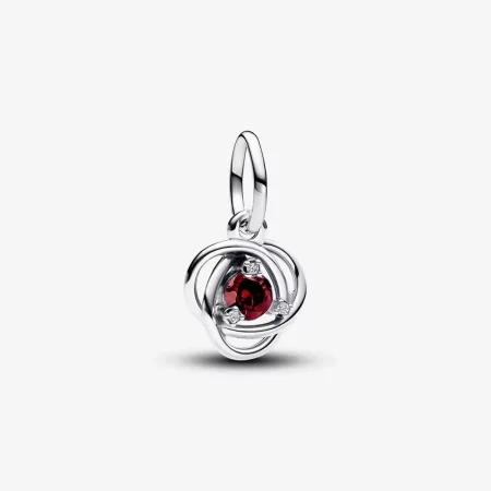 Pandora January Red Eternity Circle Dangle Charm - 793125C01
