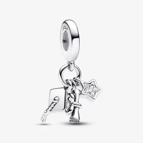 Pandora 2024 Graduation Triple Dangle Charm - 793240C01 Pandora 2024 Graduation Triple Dangle Charm - 793240C01