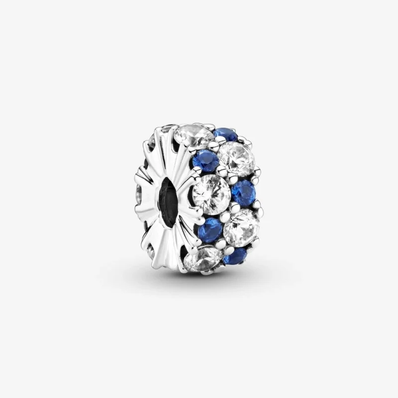 (image for) Pandora Clear & Blue Sparkling Clip Charm - 799171C01 - Product Image