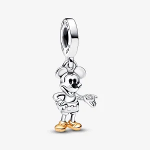 (image for) Pandora Disney 100th Anniversary Mickey Mouse Lab-grown Diamond Dangle Charm - 792812C01