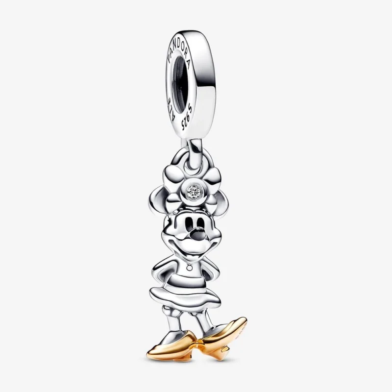 (image for) Pandora Disney 100th Anniversary Minnie Mouse Lab-grown Diamond Dangle Charm - 792559C01 - Product Image