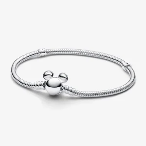 (image for) Pandora Disney Mickey Mouse Clasp Moments Snake Chain Bracelet - 593061C00