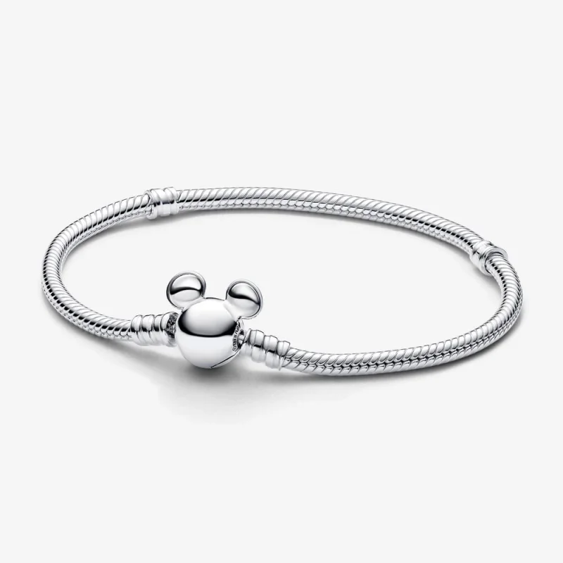 (image for) Pandora Disney Mickey Mouse Clasp Moments Snake Chain Bracelet - 593061C00 - Product Image