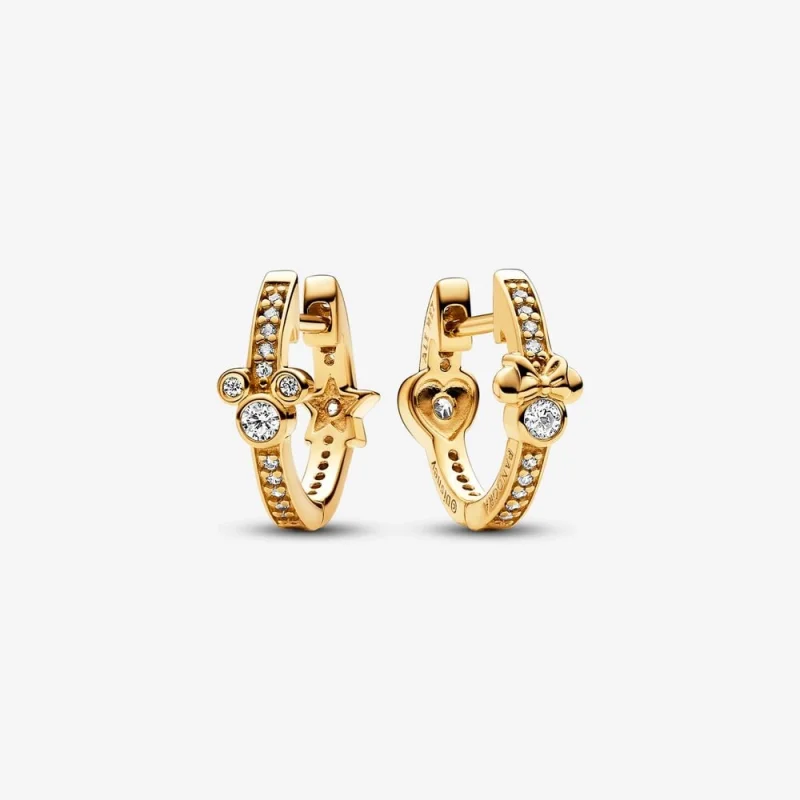 (image for) Pandora Disney Mickey Mouse & Minnie Mouse Sparkling Hoop Earrings - 262959C01 - Product Image