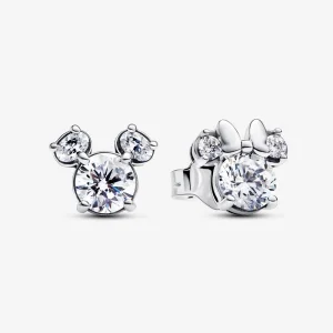 (image for) Pandora Disney Mickey Mouse & Minnie Mouse Sparkling Stud Earrings - 293219C01