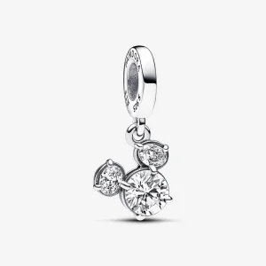 (image for) Pandora Disney Mickey Mouse Sparkling Head Silhouette Dangle Charm - 793031C01